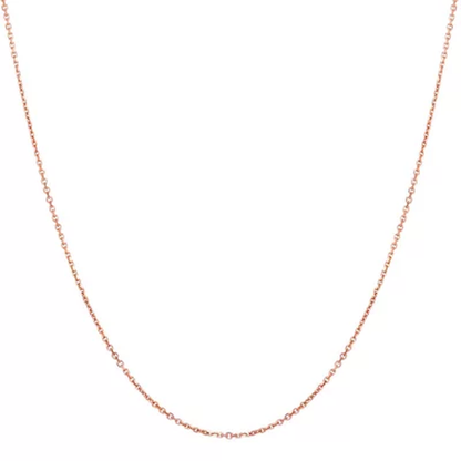 Adjustable Cable Link Chain Necklace, .90Mm in 14K Gold
