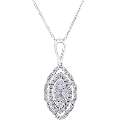 0.29 CT. T.W. Composite Diamond Marquise Shape Pendant in 14K Gold