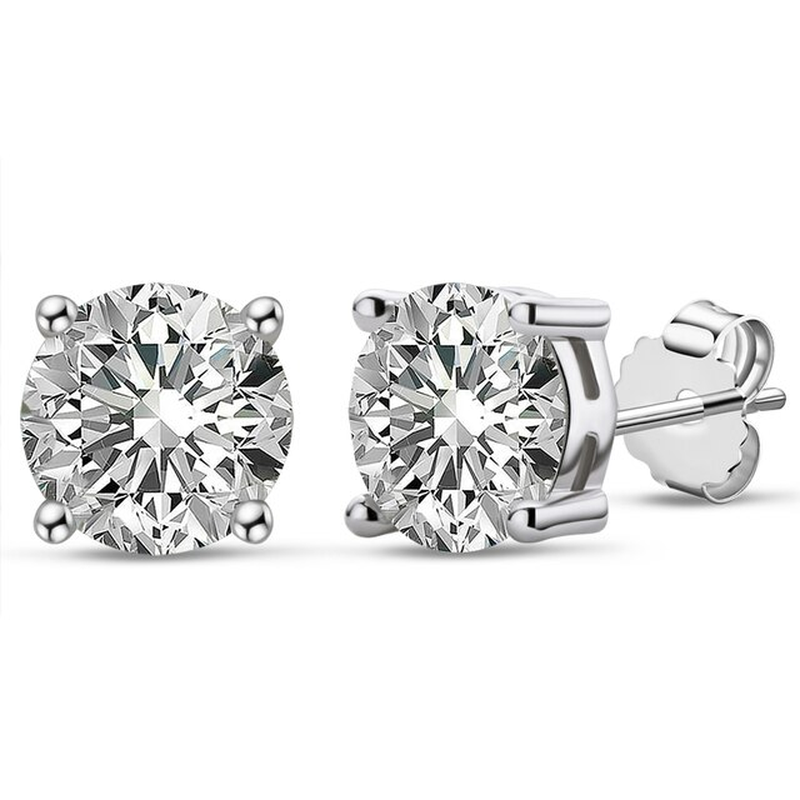 Luxury 11MM 5Ct Real Moissanite Diamond Stud Earrings for Women Classic 925