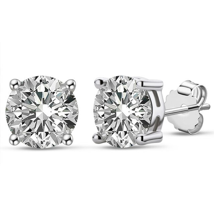 Luxury 11MM 5Ct Real Moissanite Diamond Stud Earrings for Women Classic 925
