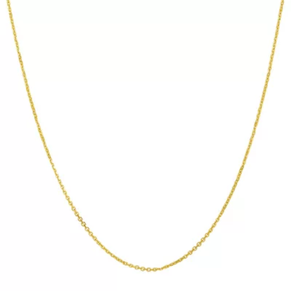 Adjustable Cable Link Chain Necklace, .90Mm in 14K Gold