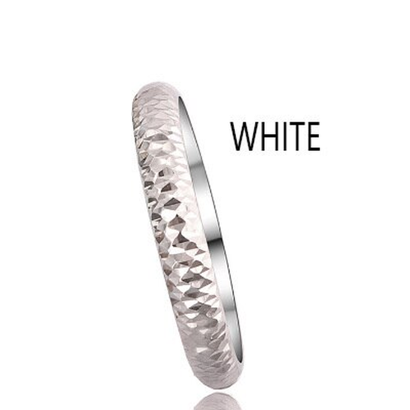 18K Pure Gold Ring Rose White Unisex Men Women Lover Wedding Engagement