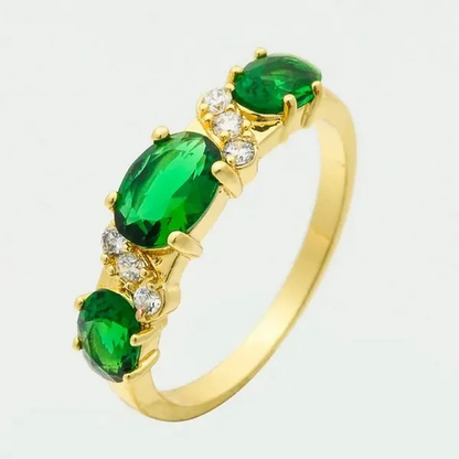 4-Color Natural 2.32CT Sapphire/Ruby/Alexandrite/Emerald Diamond 14K Yellow Gold