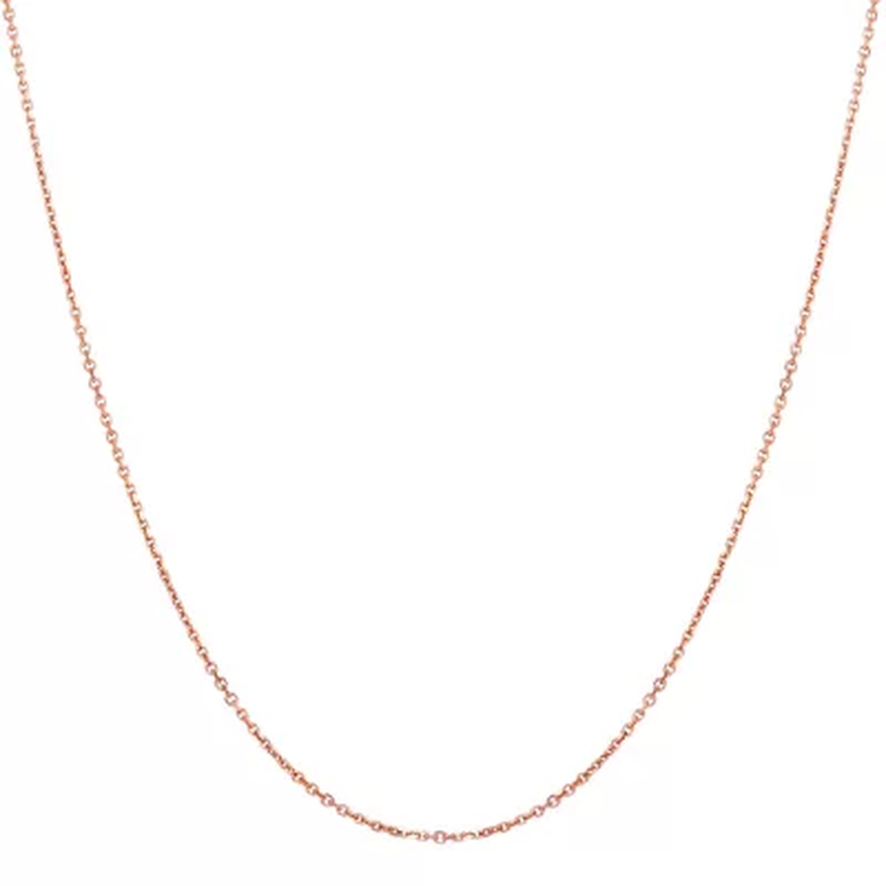 Adjustable Cable Link Chain Necklace, .90Mm in 14K Gold