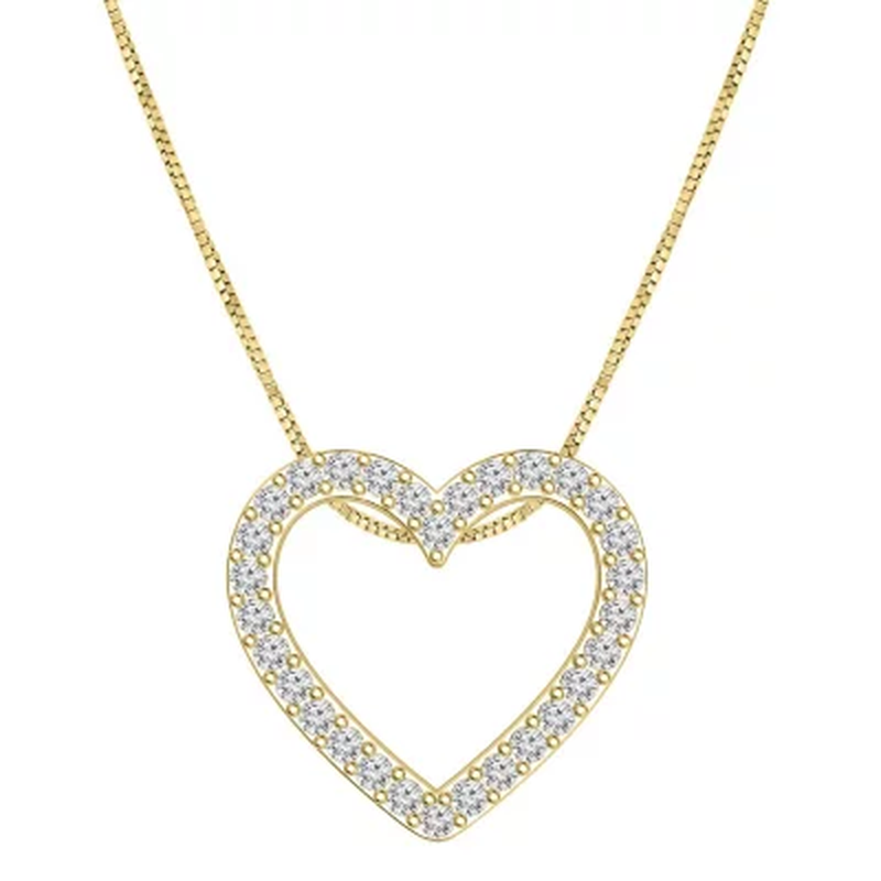 0.45 CT. T.W. Diamond Heart Pendant in 14K Gold