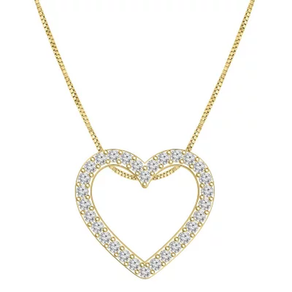 0.45 CT. T.W. Diamond Heart Pendant in 14K Gold