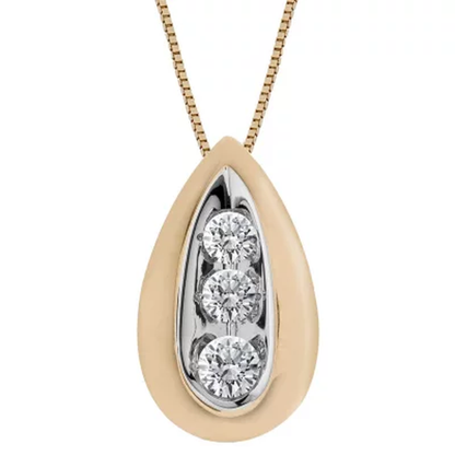 0.28 CT. T.W. round Diamond Pendant in 14K Gold