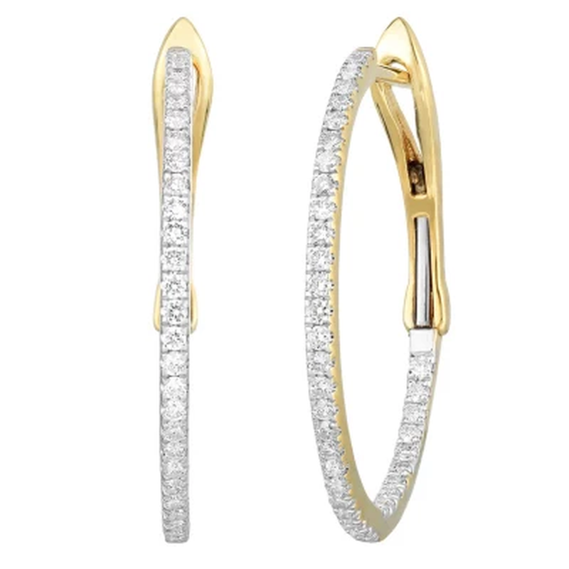 0.50 CT. TW. Diamond Earrings in 14K Gold