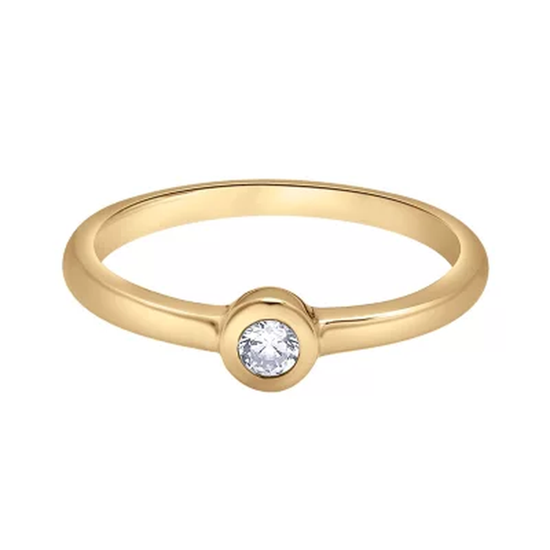 0.10 CT. T.W. Diamond Single Stone Ring in 14K Gold (I, I1)