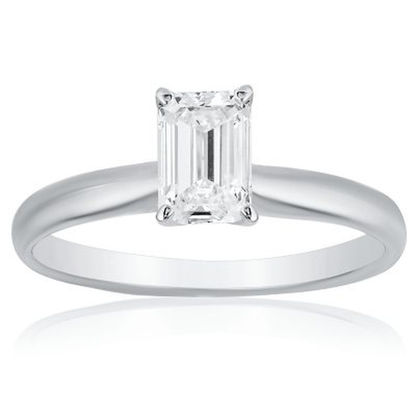Superior Quality VS Collection 1 CT. T.W. Emerald Shaped Diamond Solitaire Ring