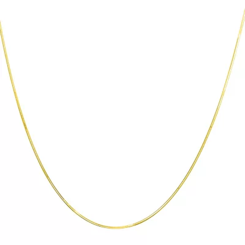 Adjustable Snake Chain Necklace, .80Mm in 14K Gold