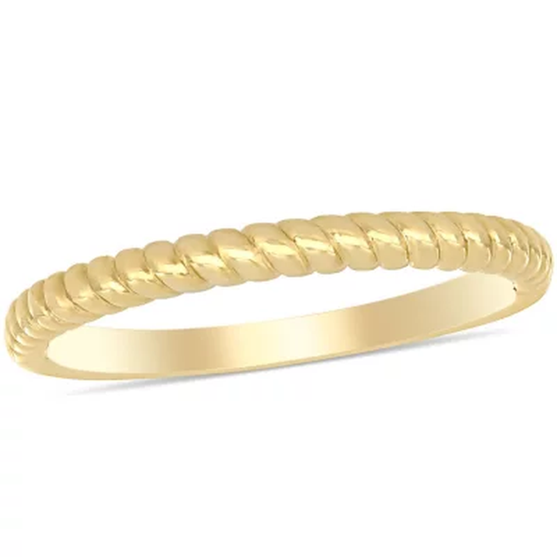 Twisted Wedding Band in 14K Gold