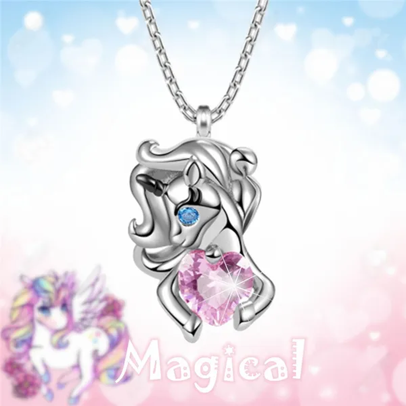 Creative 925 Sterling Silver Cartoon Penguin Heart Shape Crystal Diamond Pendant
