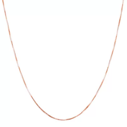 Adjustable Box Link Chain Necklace, .70Mm in 14K Gold