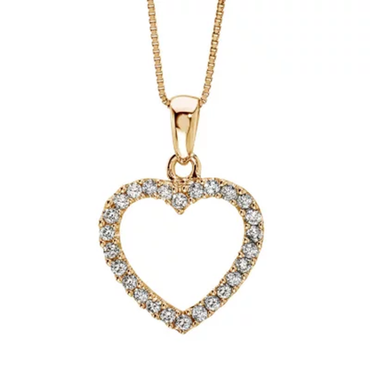 0.25 Ct. T.W. Diamond Heart Pendant in 14K Gold (H-I, I1)