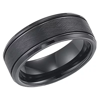 8Mm Tungsten Carbide Comfort Fit Band with Brushed Finish