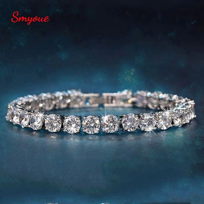 4Mm Moissanite Tennis Bracelets for Women 100% 925 Sterling Silver Gemstone