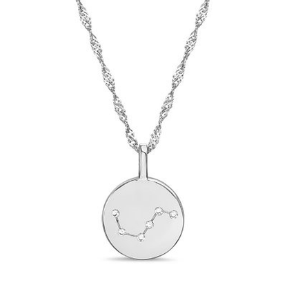 Zodiac Constellation Diamond Accent Pendant in Sterling Silver