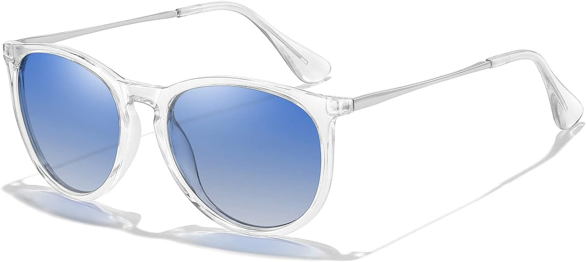 Polarized Sunglasses for Women Men - Trendy 2024 Vintage Classic Retro Round Mirrored Lens Designer Style