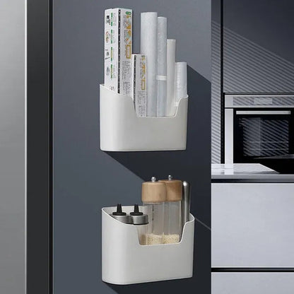 Kitchen Cabinet Door Storage Box Wall-mounted Under Sink Storage Shelf  Adhesive Storage Rack Shelf Bathroom Organizer