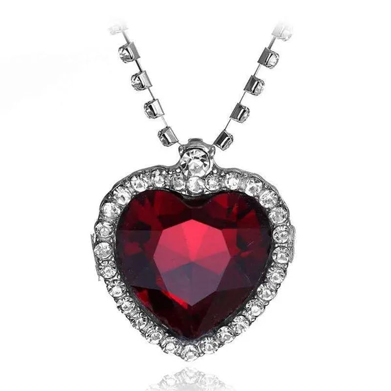 Titanic Heart of Ocean blue heart love forever pendant Necklace