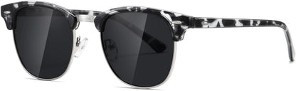 Polarized Sunglasses For Women And Men Semi Rimless Frame Retro Sun Glasses AE0369