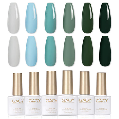 Jelly Milky White Gel Nail Polish Set, 6 Translucent Sheer Maroon UV Colors for Art Home DIY Manicure Kit