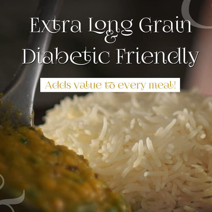 Diabetic Friendly, Specially Processed Basmati Rice 10 Lbs | Low G.I. Index Value, 100% USDA ORGANIC Certified Rice, Extra Long Grain, Vegan NON-GMO, Vegan, Gluten, Soy, Egg Free, Resealable Zip-Lock Bag to Seal Freshness-Tradition of Quality |10 Pound Pa