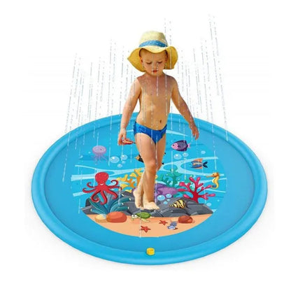Kids Outdoor Summer Inflatable Water Splash Play Pool Playing Sprinkler Mat Yard Outdoor Fun Splash Water Toy Playground Toddler