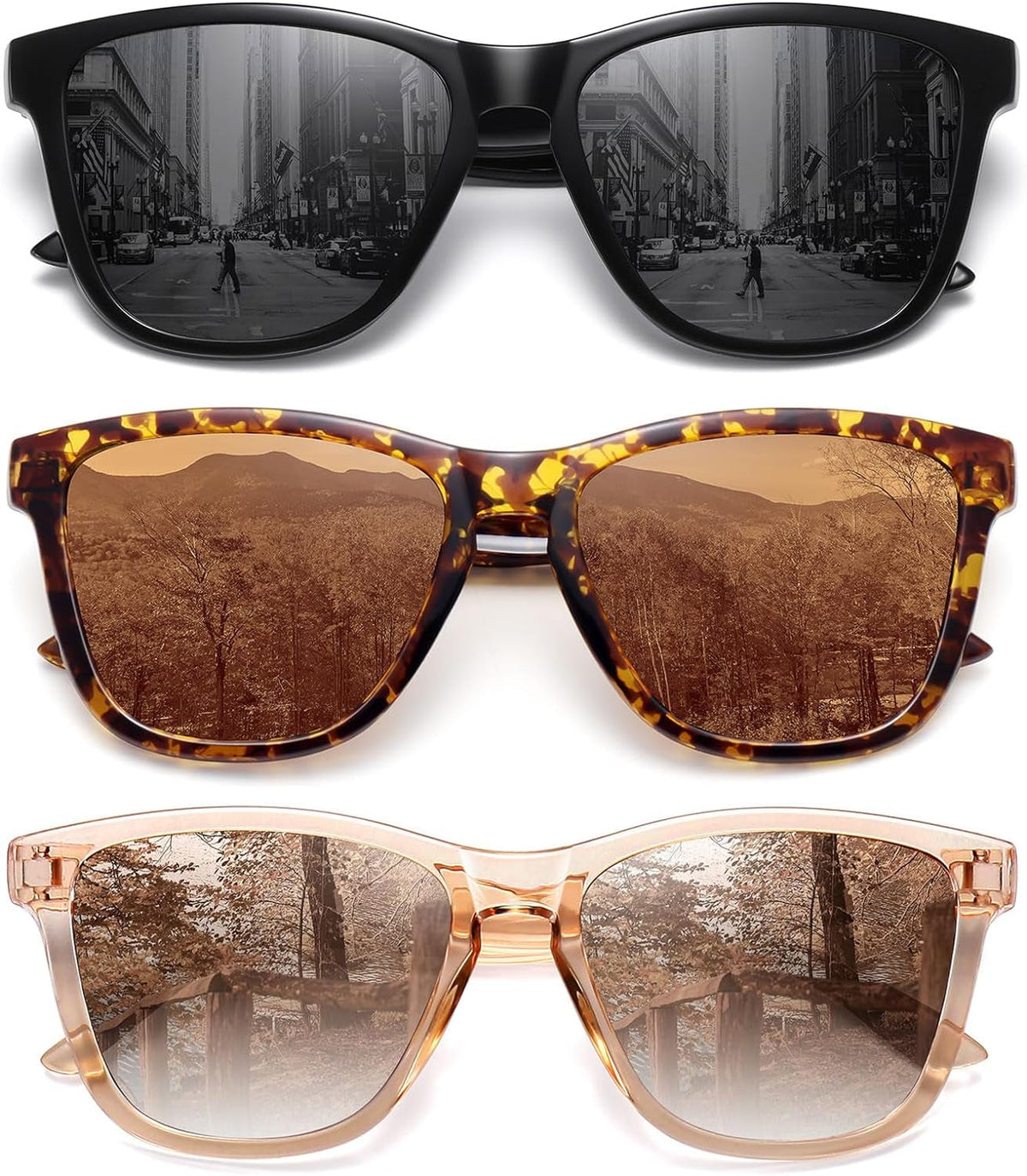 Polarized Sunglasses for Women Men Trendy Classic Retro Designer Style Fashion UV400 Protection