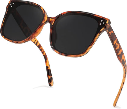 Retro Square Polarized Sunglasses Women Men Vintage Minimalist Shades B2600