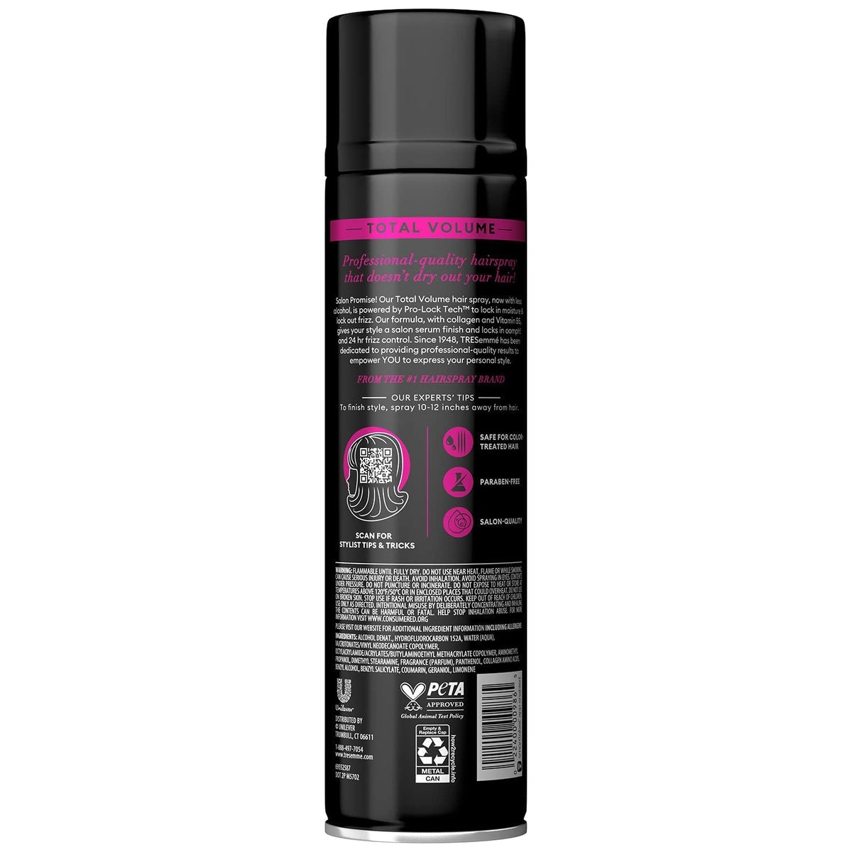 Hairspray, Total Volume, 2-Pack + Keratin Repair Hair Mask – Moisturizing Hair Spray, Anti-Frizz Hair Products (3 Piece Set)