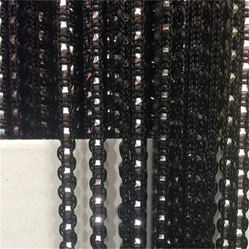 Fashion 200cm*100cm String Sparkle Curtains Fly Screen Fringe Tassel Curtain Room Divider Door Window Decor