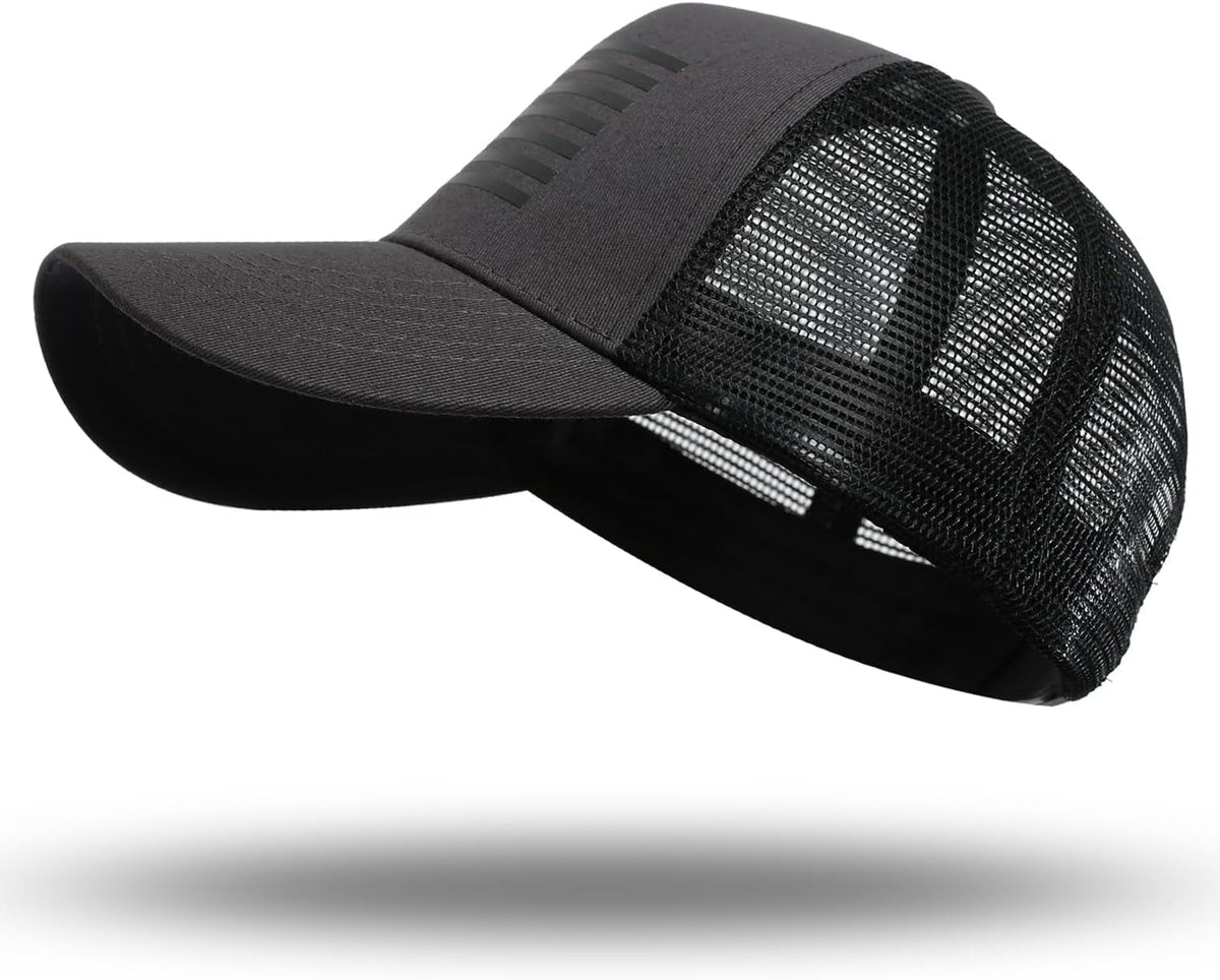 American Flag Trucker Hat - Snapback Hat, Baseball Cap for Men Women - Breathable Mesh Side, Adjustable Fit - for Casual Wear