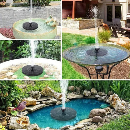 2023 Upgrade Solar Bird Bath Fountain Pump,Solar Fountain with 6 Nozzle, Free Standing Floating Solar Powered Water Fountain Pump for Bird Bath, Garden, Pond, Pool, Outdoor