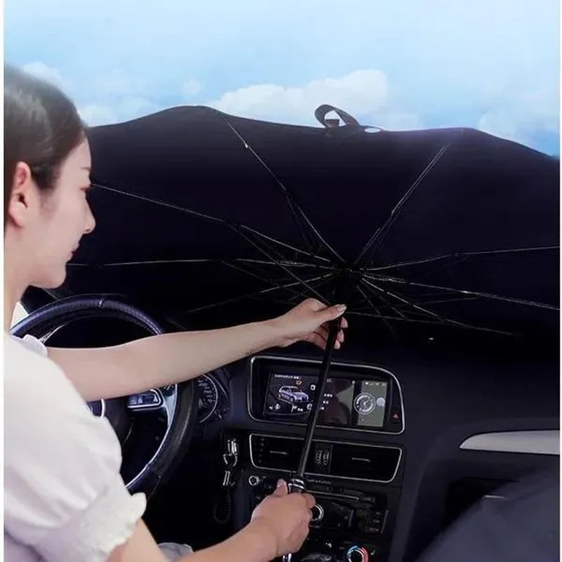 Car Sun Shade Protector Parasol Auto Front Window Sunshade Covers Car Sun Protector Interior Windshield Protection Accessories (Free Umbrella Bag)