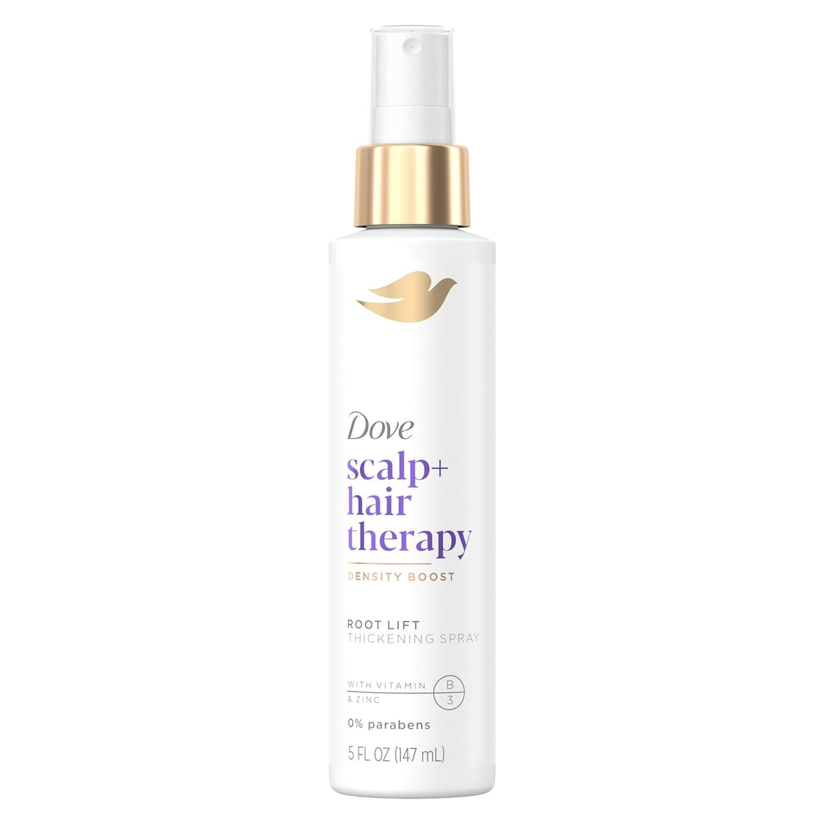 Density Boost Root Lift Thickening Spray for Fuller Hair and Scalp Therapy, with Vitamin B3, Zinc and 0% Sulfates, 5 Oz