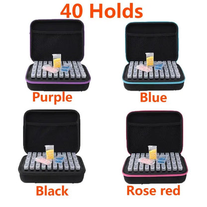 20/40/80 Holds Rhinestone Painting Storage Bag Diamond Embroidery Box Diamond Painting Accessory Case Clear plastic Beads Weather Storage Boxes Cross Stitch Tools