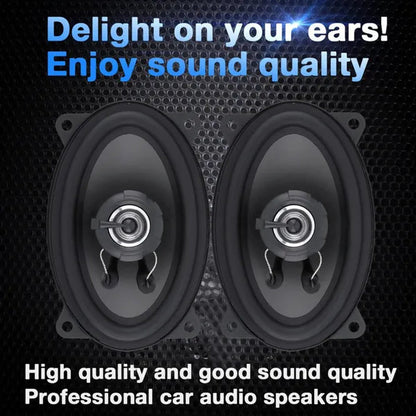 2Pcs 4 X 6 Inch Car Coaxial Speaker Hifi Audio Full Range Frequency Loudspeaker 2 Way 150W