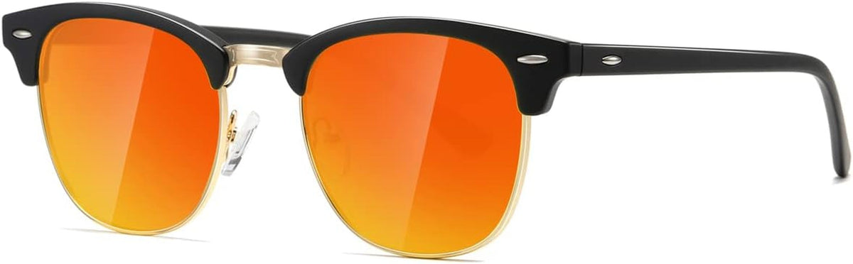 Polarized Sunglasses For Women And Men Semi Rimless Frame Retro Sun Glasses AE0369