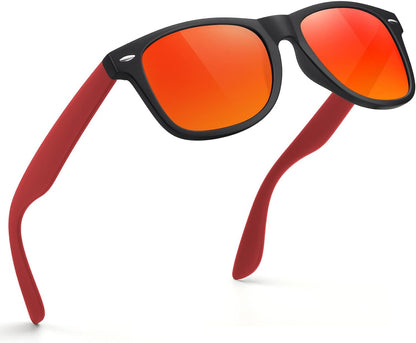 Sunglasses Men Polarized Sunglasses for Mens and Womens,Black Retro Sun Glasses Driving Fishing UV Protection
