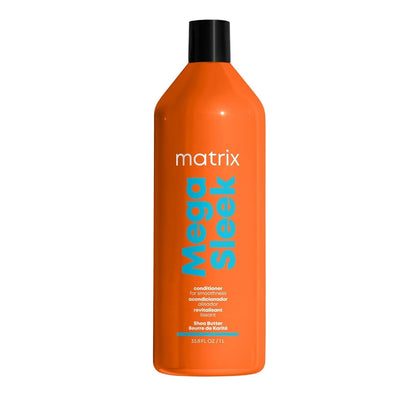 Mega Sleek Conditioner | Smoothing, Anti-Frizz, Detangling | for Dry, Damaged & Frizzy Hair | Salon Professional Conditioner | with Shea Butter | Vegan