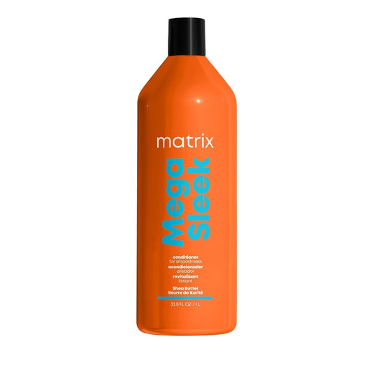 Mega Sleek Conditioner | Smoothing, Anti-Frizz, Detangling | for Dry, Damaged & Frizzy Hair | Salon Professional Conditioner | with Shea Butter | Vegan