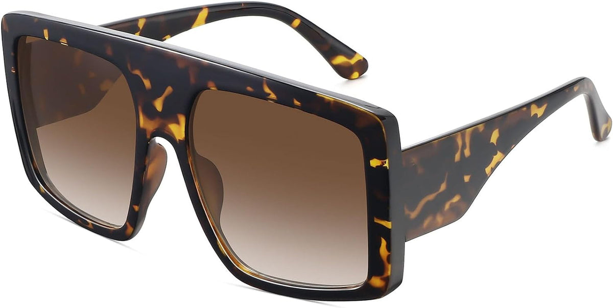 Oversized Square Sunglasses for Women Men Fashion Siamese Lens Style Flat Top Shield Shades