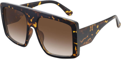 Oversized Square Sunglasses for Women Men Fashion Siamese Lens Style Flat Top Shield Shades