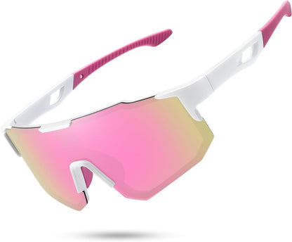 Polarized Sports Sunglasses for Men Women,Driving Fishing Cycling Mountain Bike Sunglasses UV400 Protection