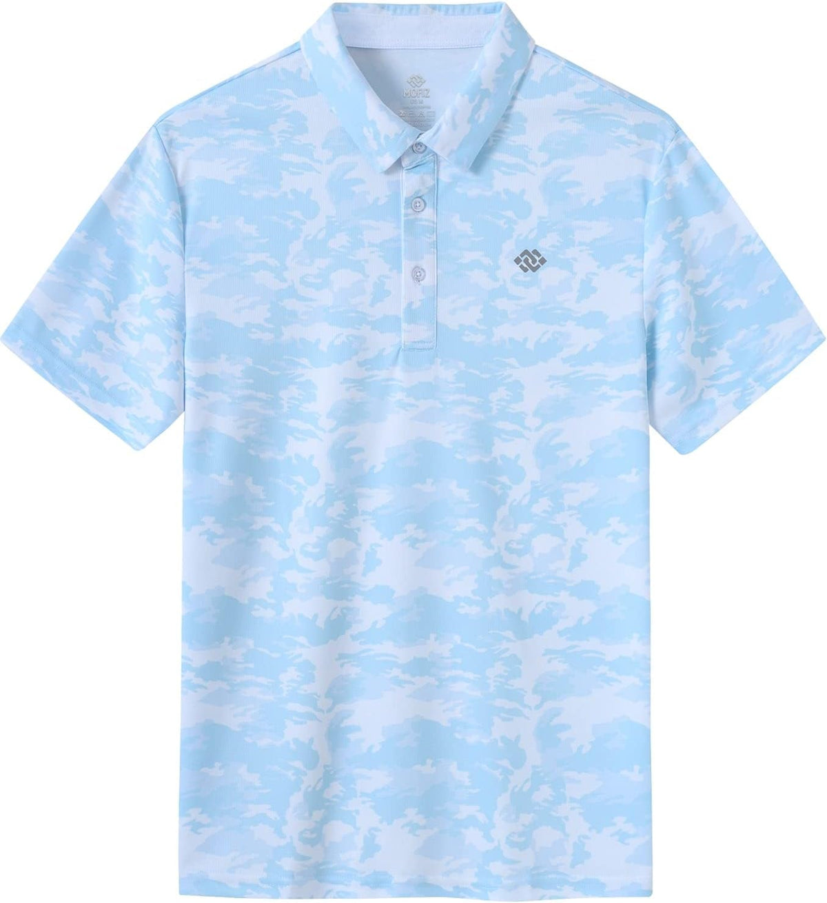 Men'S Camo Polo Golf Shirt Hiking Dry Fit Short Sleeve T-Shirts Pique Collared Polo Jersey
