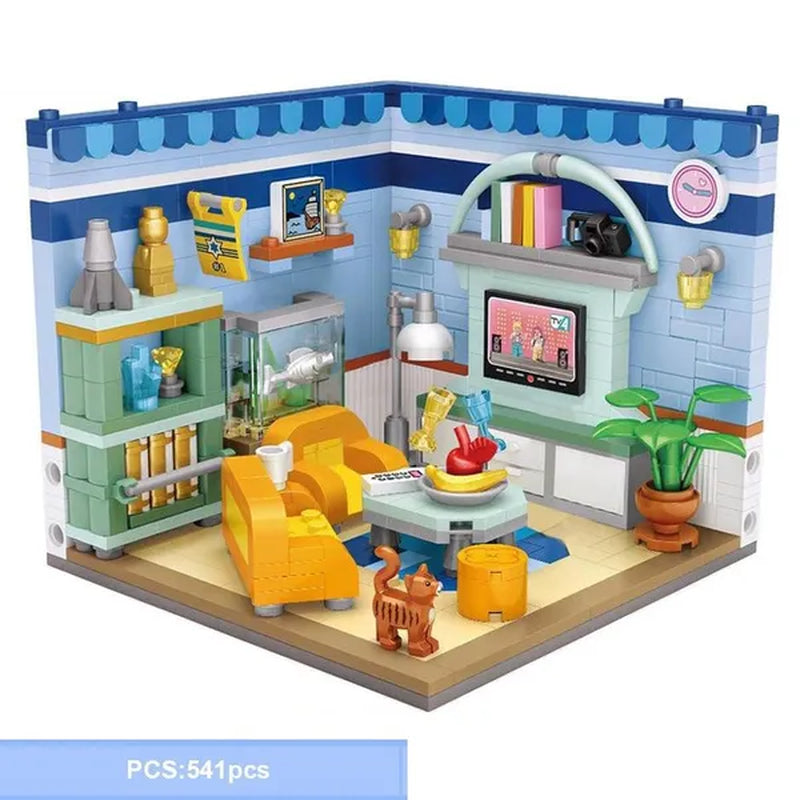 Loz Amusement Park Food Truck Merry-Go-Round Ferris Wheel Mini House Diamond Mini Building Block Cute Toys for Kids and Girls