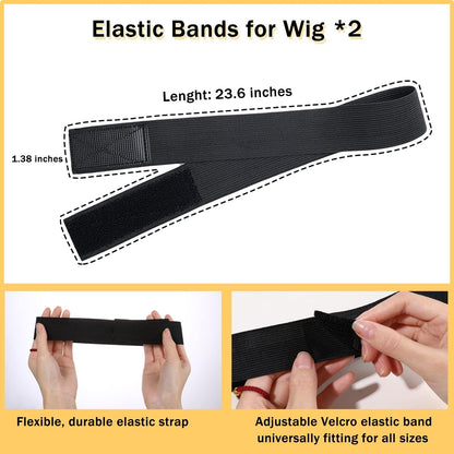 7 Pcs Hair Wax and Edge Control Set for Women - Flyaway Styling Products Includes Wax Stick, Hair Finishing Stick, Comb, Elastic Bands for Wig Edges