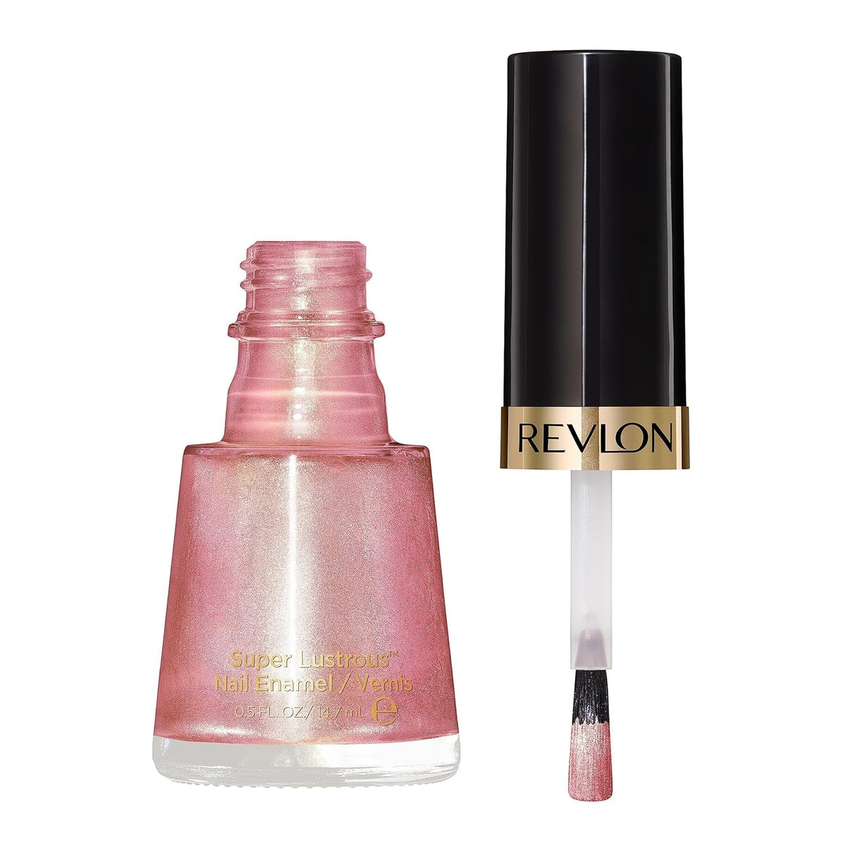 Nail Polish, Super Lustrous Nail Enamel Polish, Chip Resistant & Longwear Formula, High Shine Finish, 125 Blushing, 0.5 Fl Oz